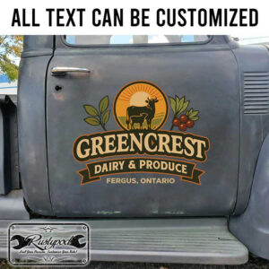 personalized farm sign dairy and produce sticker 13540