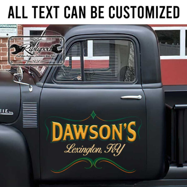 personalized pinstriping commerical truck graphics company sign sticker 13543