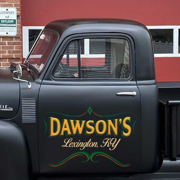 personalized pinstriping commerical truck graphics company sign sticker 13543 - Image 3