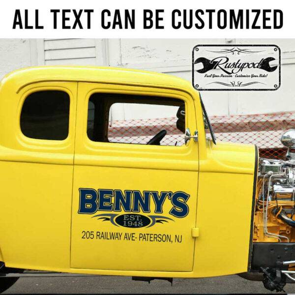 personalized company sign truck graphics semi truck lettering sticker 13544