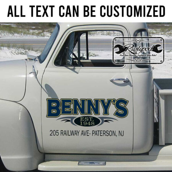 personalized company sign truck graphics semi truck lettering sticker 13544 - Image 2