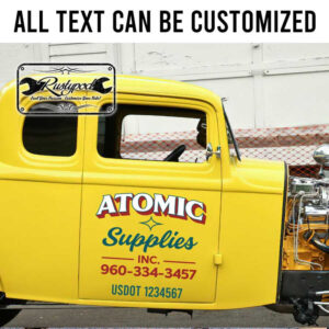 personalized truck graphics company door sign vehicle lettering sticker 13546