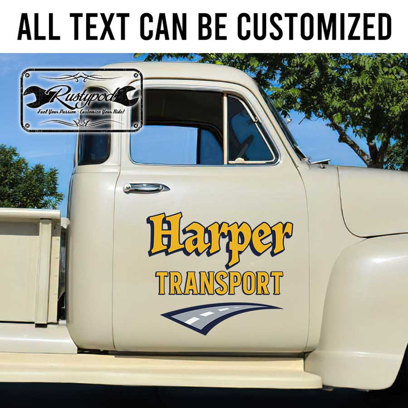 personalized transport company sign truck graphics trucking company sign sticker 13547