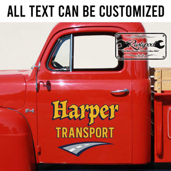 personalized transport company sign truck graphics trucking company sign sticker 13547 - Image 2