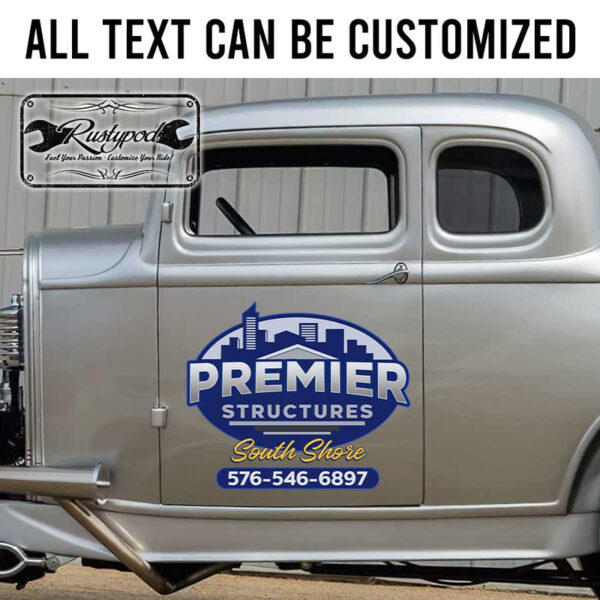 personalized company sign vehicle lettering truck graphics sticker 13549 - Image 2