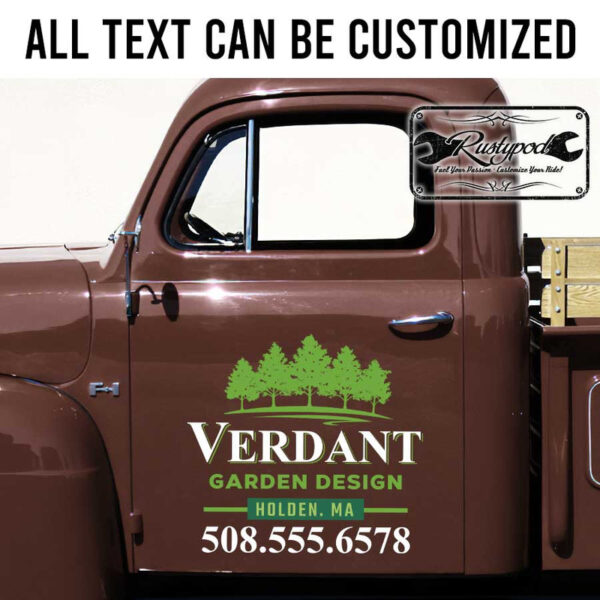 personalized garden design company landscaping company sign tree service company sign sticker 13551