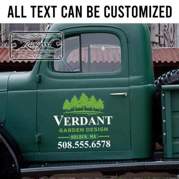 personalized garden design company landscaping company sign tree service company sign sticker 13551 - Image 2