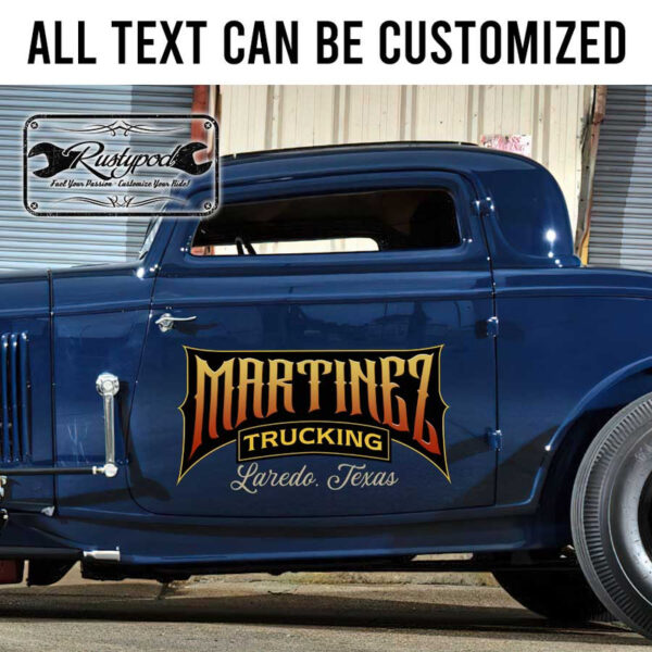 personalized trucking company sign trailer decal transport company sign sticker 13552
