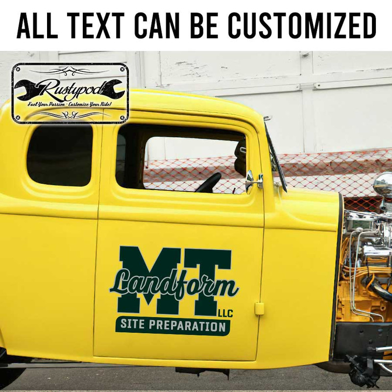 personalized company sign text lettering vehicle lettering sticker 13553