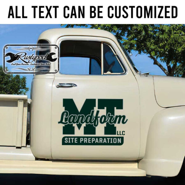 personalized company sign text lettering vehicle lettering sticker 13553 - Image 2