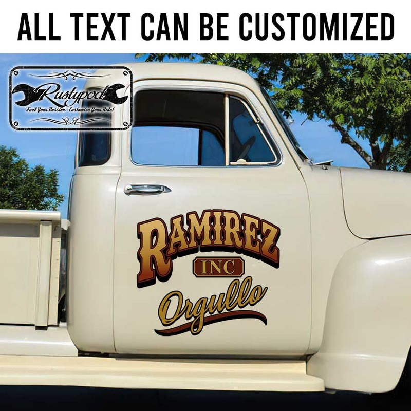 personalized commercial trucking company sign vehicle letteing truck lettering sticker 13554