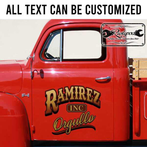 personalized commercial trucking company sign vehicle letteing truck lettering sticker 13554 - Image 2