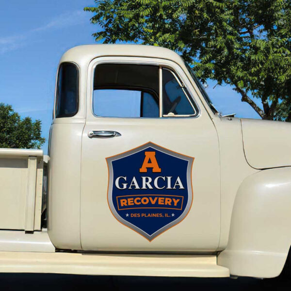 personalized recovery garage sign towing company vehicle lettering sticker 13555 - Image 3