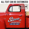personalized construction llc company sign mechanic company sign usdot lettering sticker 13556