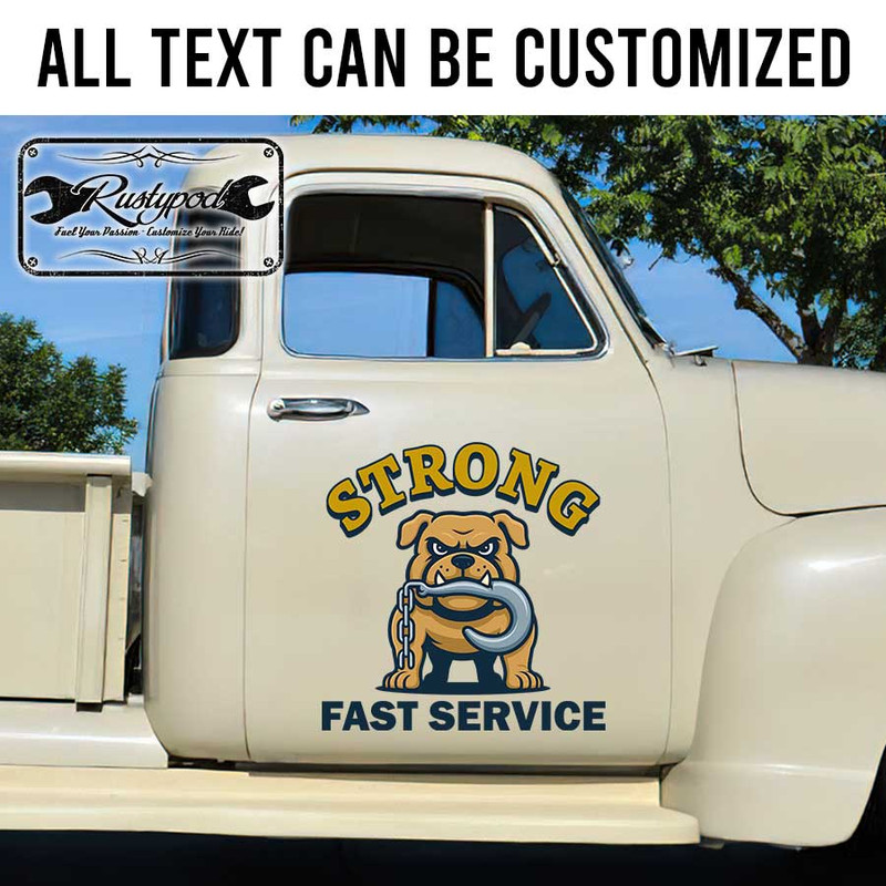 personalized usdot lettering towing truck company sign recovery garage sign sticker 13557