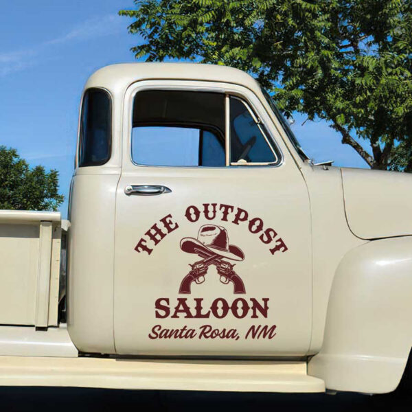 personalized saloon lettering farm sign ranch sign texas lettering sticker 13558 - Image 3