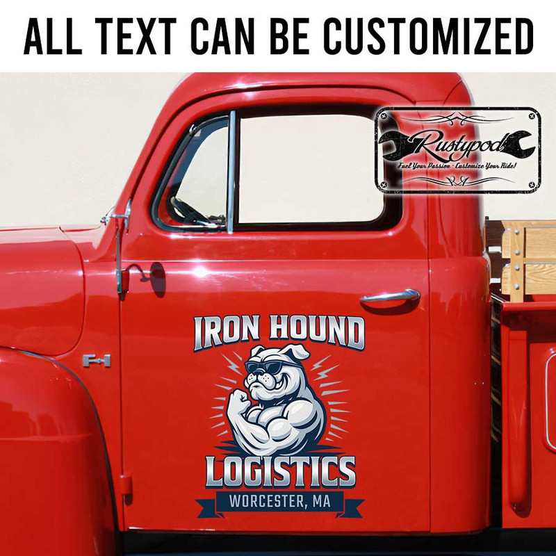 personalized logistic company lettering sign sign truck graphix trucking lettering pisbull logistic sticker 13560