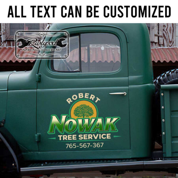 personalized tree service landscape lettering sign us dot lettering sign sticker 13561 - Image 2