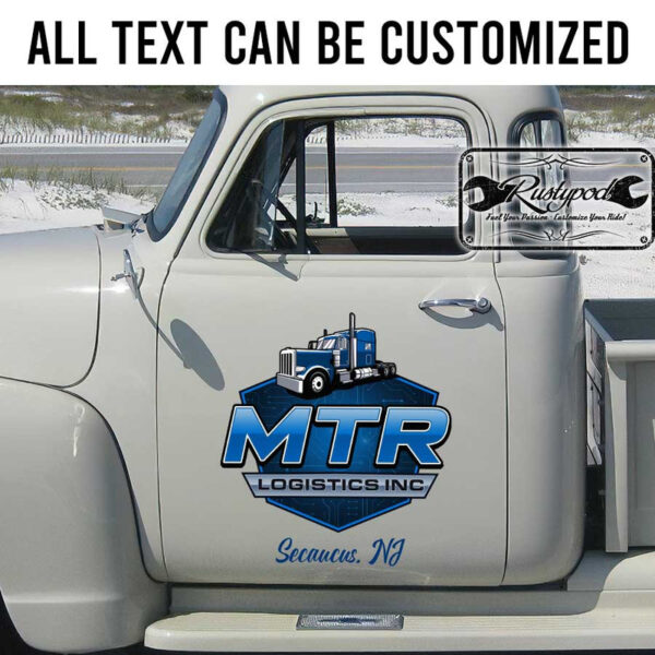 personalized logistic company truck graphics company sign vehicle lettering sticker 13563 - Image 2
