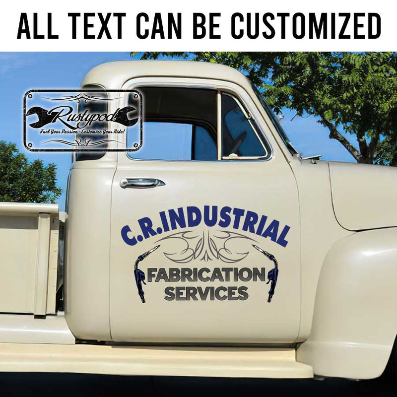 personalized welding company sign fabrication service sign pinstriping art sticker 13566