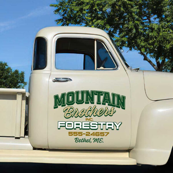 personalized truck graphics company door sign vehicle lettering sticker 13569 - Image 3