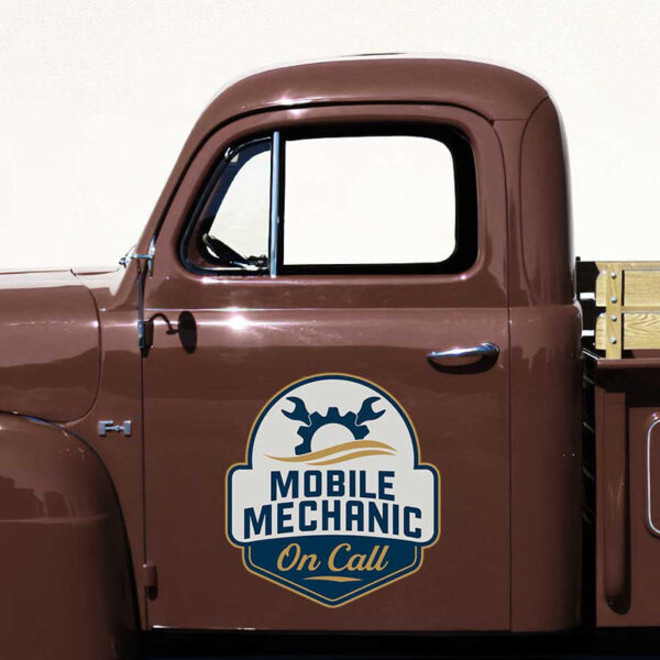personalized mobile mechanic on call wrench and gear head sticker 13570 - Image 3