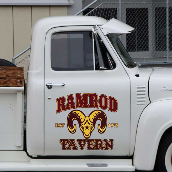 personalized goat tavern garage sign vehicle lettering hot rod lettering sticker 13571 - Image 3