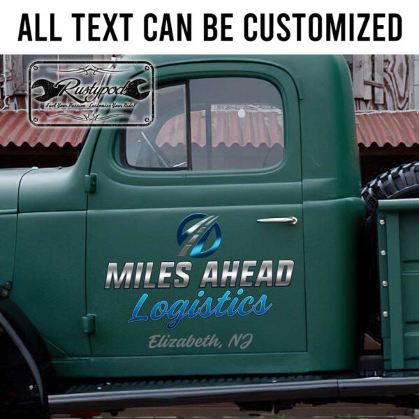 personalized truck graphics logistic company door sign long haul lettering usdot lettering sticker 13572 - Image 2