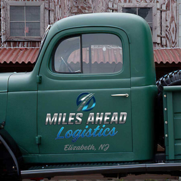 personalized truck graphics logistic company door sign long haul lettering usdot lettering sticker 13572 - Image 3