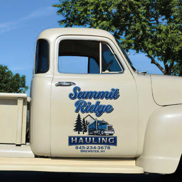 personalized truck graphics hauling company sign vehicle lettering sticker 13574 - Image 3