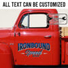 personalized speed shop lettering hot rod door sign kustom kulture sticker 13578