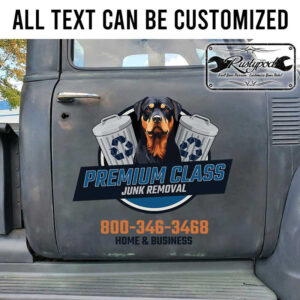 personalized junk removal service company lettering truck graphics vehicle graphics sticker 13580