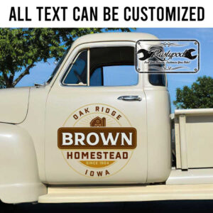 personalized homestead lettering farm door sign ranch sign truck graphics sticker 13582