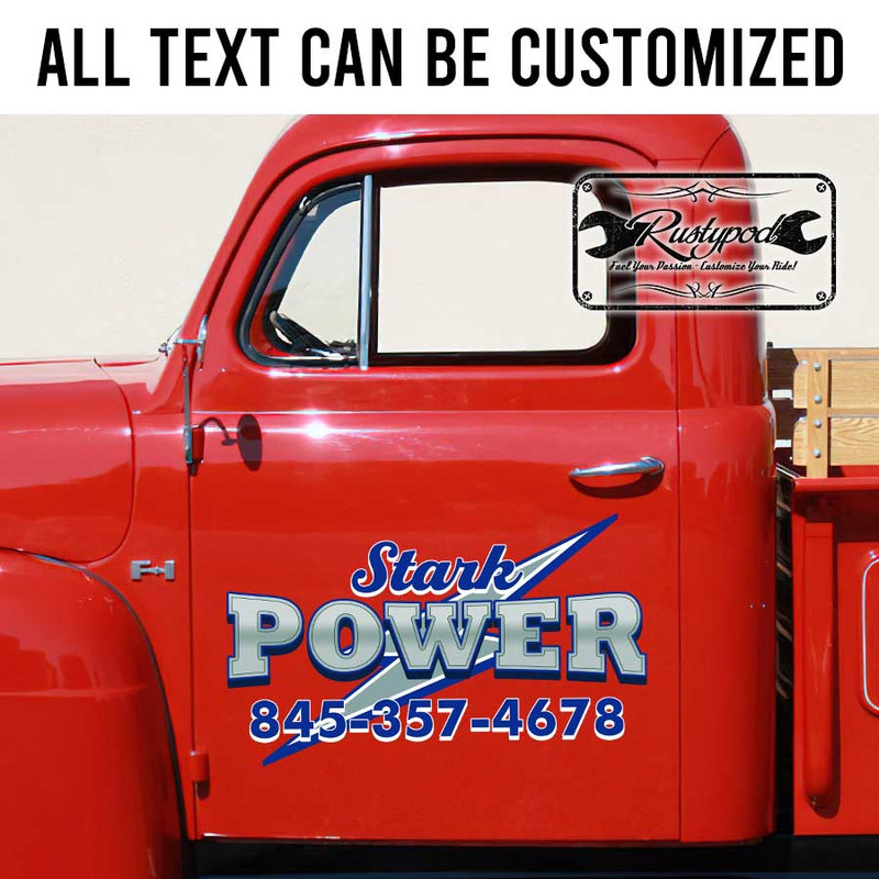 personalized electric company sign truck graphics pick up door sign sticker 13587 - Image 2
