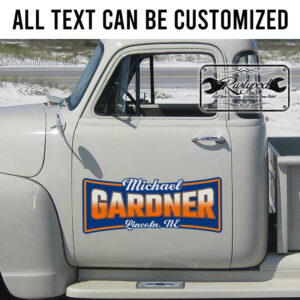 personalized truck graphics logistic company door sign long haul lettering usdot lettering sticker 13588