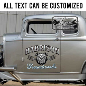 personalized groundwork lettering farm sign ranch door sign sticker 13589