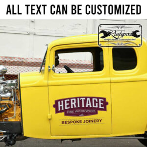 personalized woodworking lettering carpenter sign workshop sign sticker 13590