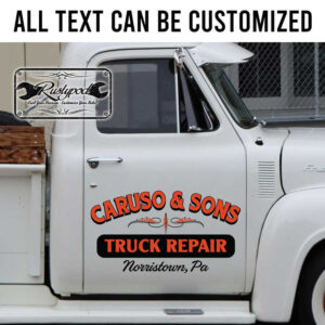 personalized truck graphics farm sign company door sign us dot lettering sticker 13591