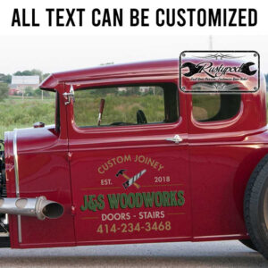 personalized woodworking company sign joinery vehicle lettering vehicle graphics sticker 13596
