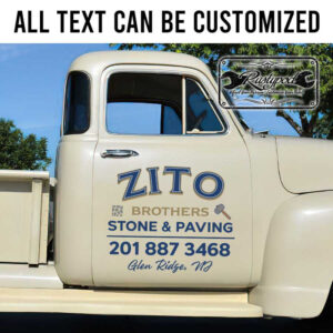 personalized construction lettering door sign stone and paving lettering vehicle lettering sticker 13604