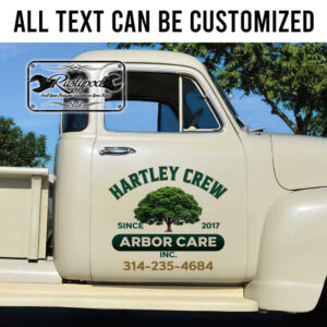 personalized arbor care service lettering landscape company lettering tree service company logo sticker 13609