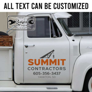 personalized contractor lettering usdot lettering construction company sign sticker 13610