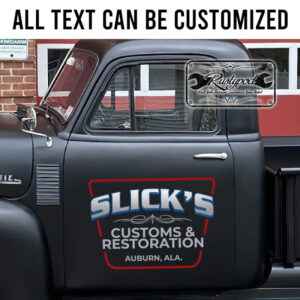 personalized pinstriping art lettering shop truck door art garage sign hot rod lettering sticker 13618