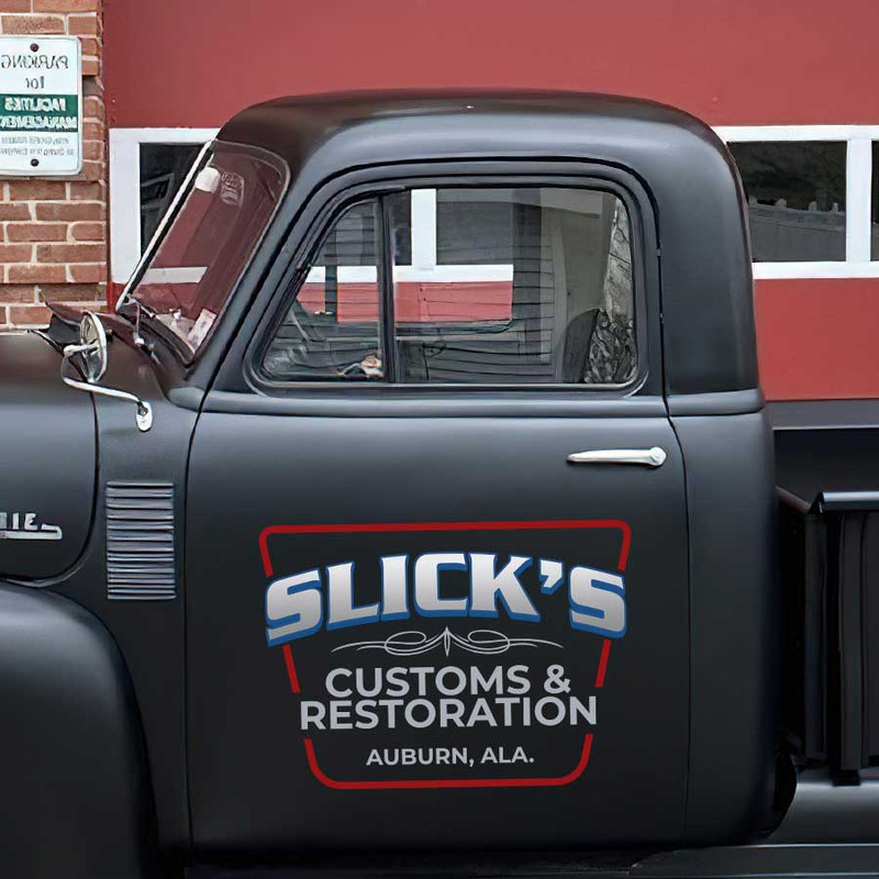 personalized pinstriping art lettering shop truck door art garage sign hot rod lettering sticker 13618 - Image 3