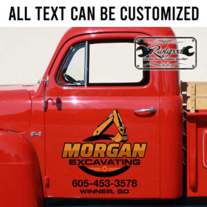 personalized excavating company construction company sign sticker 13623