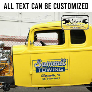 personalized mountain logo towing truck lettering car lettering company door sign sticker 13633