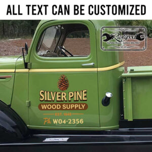 personalized wood supply company sign timber woodworking lumberjack company sign logging company lettering sticker 13640