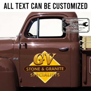personalized stone and granite specialist company sign truck graphics vehicle lettering sticker 13645