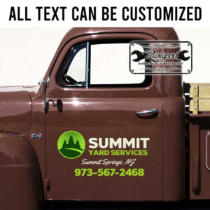personalized yard service landscape company sign tree service company lettering sticker 13648