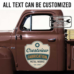 personalized metalworks company lettering sign welding company sign truck graphics sticker 13651